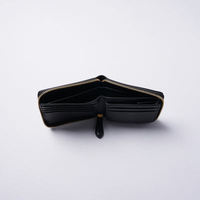 ＜スロウ＞herbie -round short wallet-/ブラック