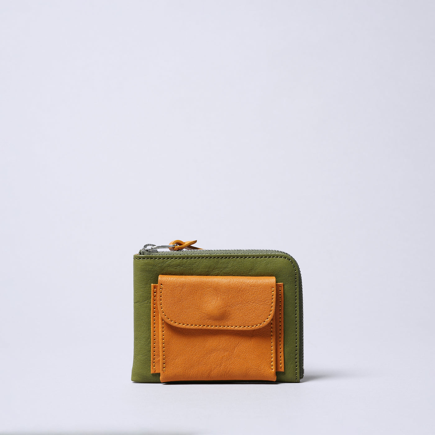 ＜numeri＞SOTTILE 迷你錢包 雙色拼色/白色×紅色