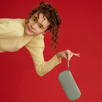 ＜itten-itten＞ 拉鏈長夾 / 灰綠色