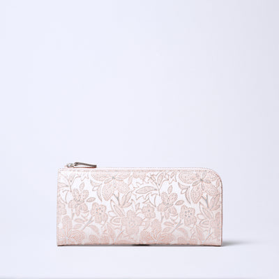 <ARUKAN> Claire L Zip Long Wallet / Pink