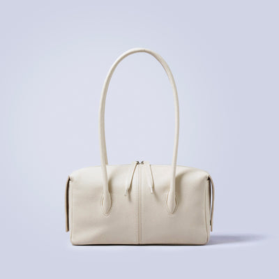 ＜KIYOKAWA＞［SOPHIE］Wide boston bag/象牙白