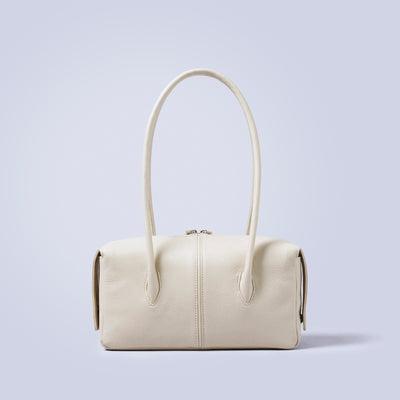 ＜KIYOKAWA＞［SOPHIE］Wide boston bag/象牙白