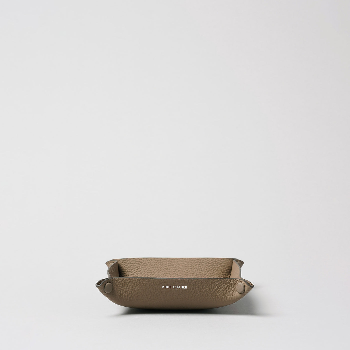 ＜kobe leather＞Tray-L / Greige