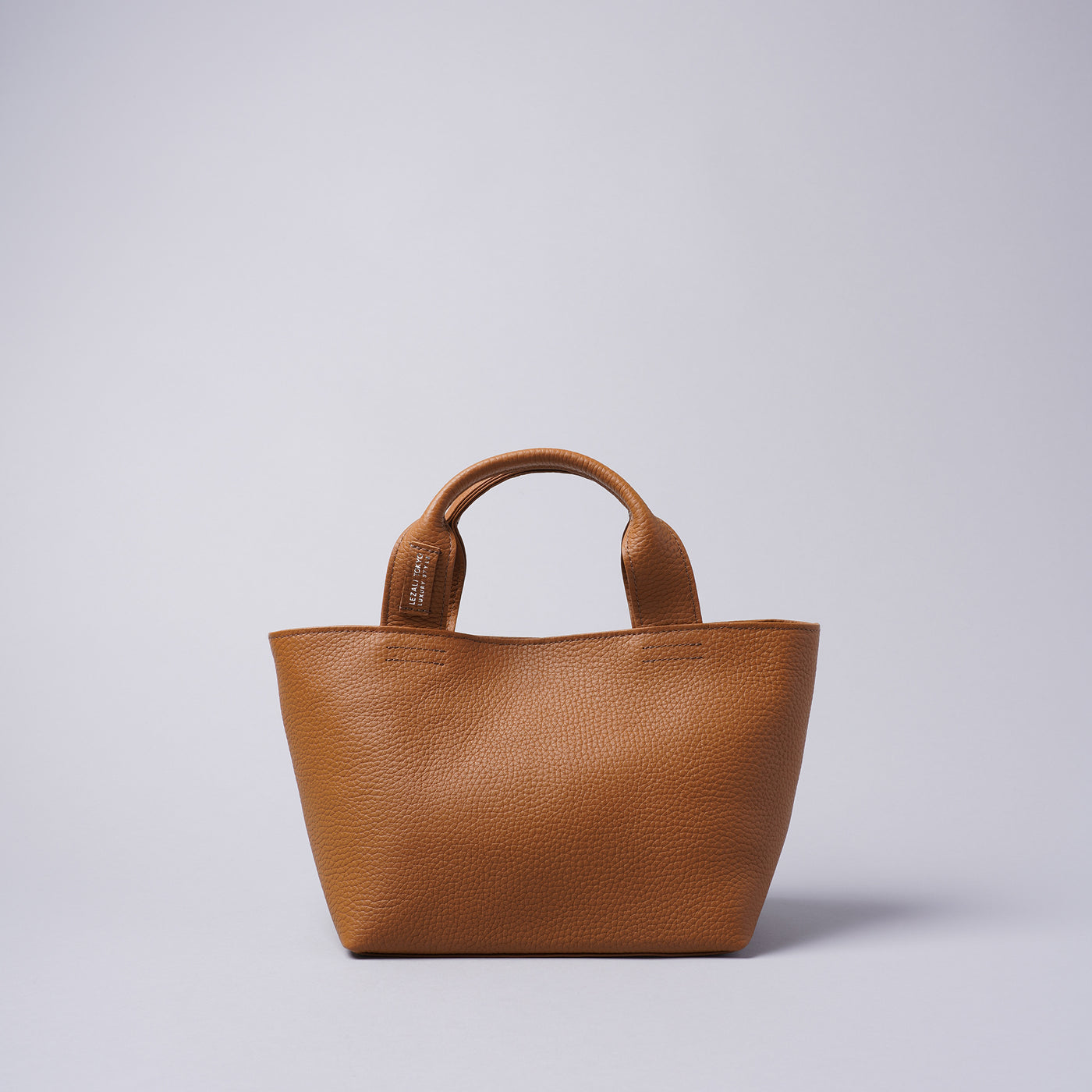 <LEZALI> Embossed Leather Mini Tote / Black