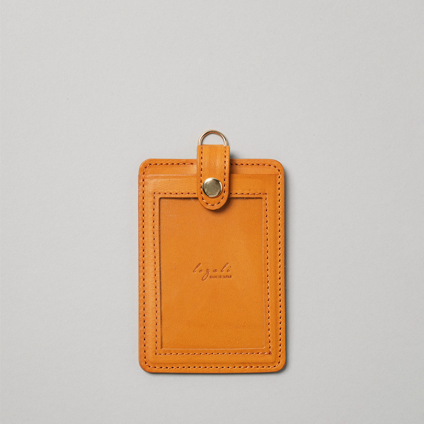 <lezali> Italian Leather ID Case (Vertical) / Light Navy