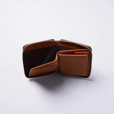 ＜スロウ＞herbie -mini round wallet-/キャメル