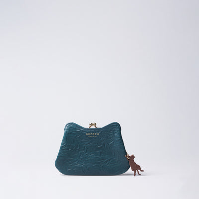 <aoneco> Kiss Lock Mini Wallet / Blue Green