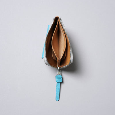 ＜numeri＞SOTTILE 迷你錢包 雙色拼色/白色×紅色