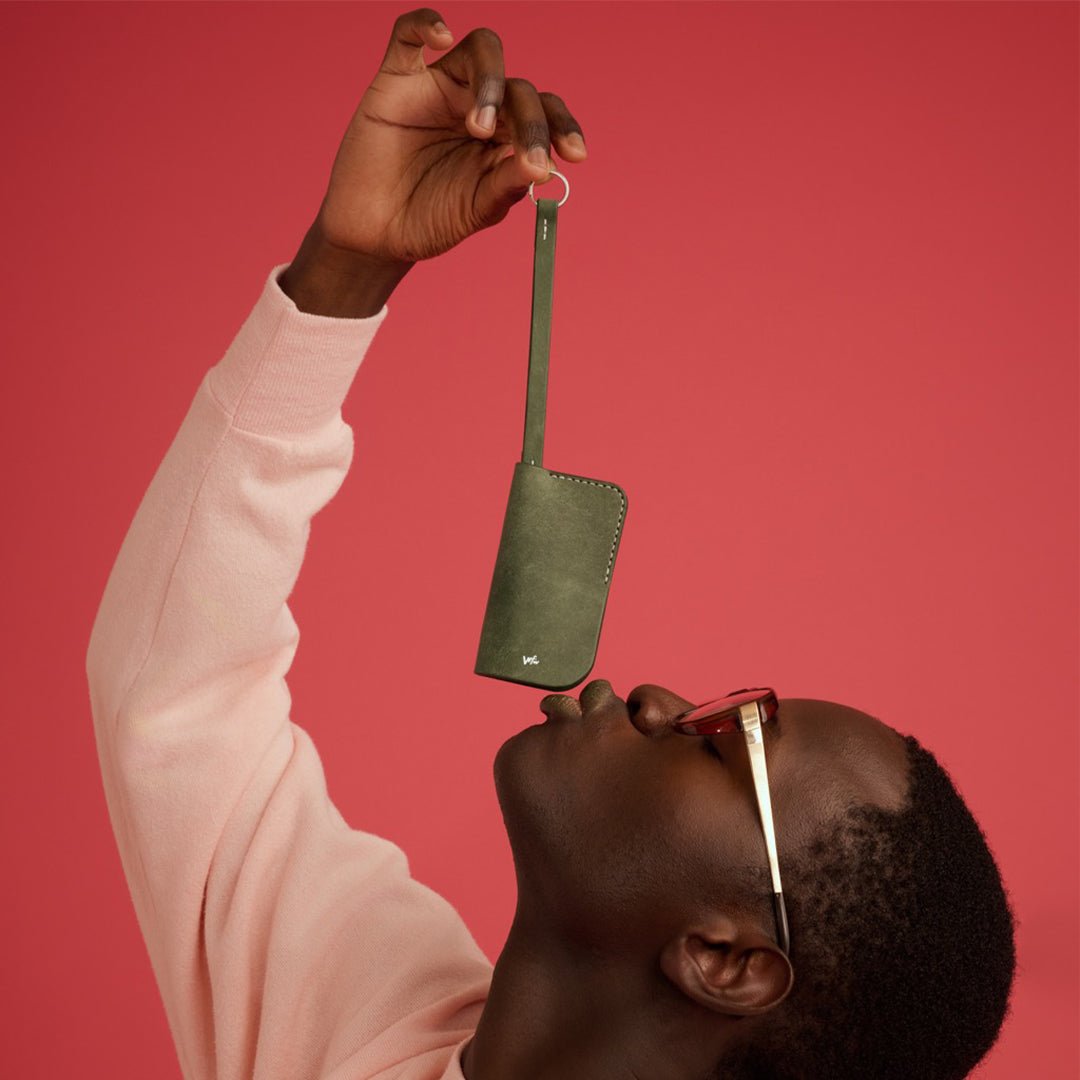 <moja kawa> Key Case / Green