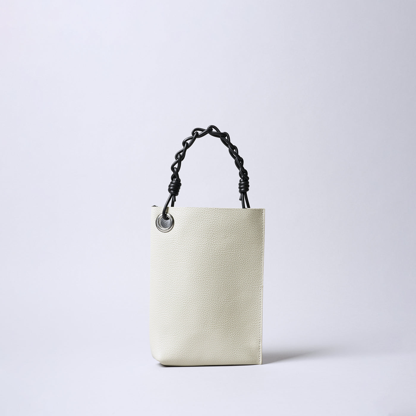 <SENTI FLATTER THE SENSES> Shrink Leather Chain Handle Mini Bag / Black