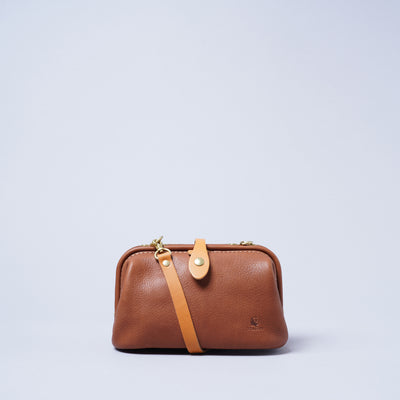 <kissora> Epika Shoulder Bag with Clasp Opening / Brown