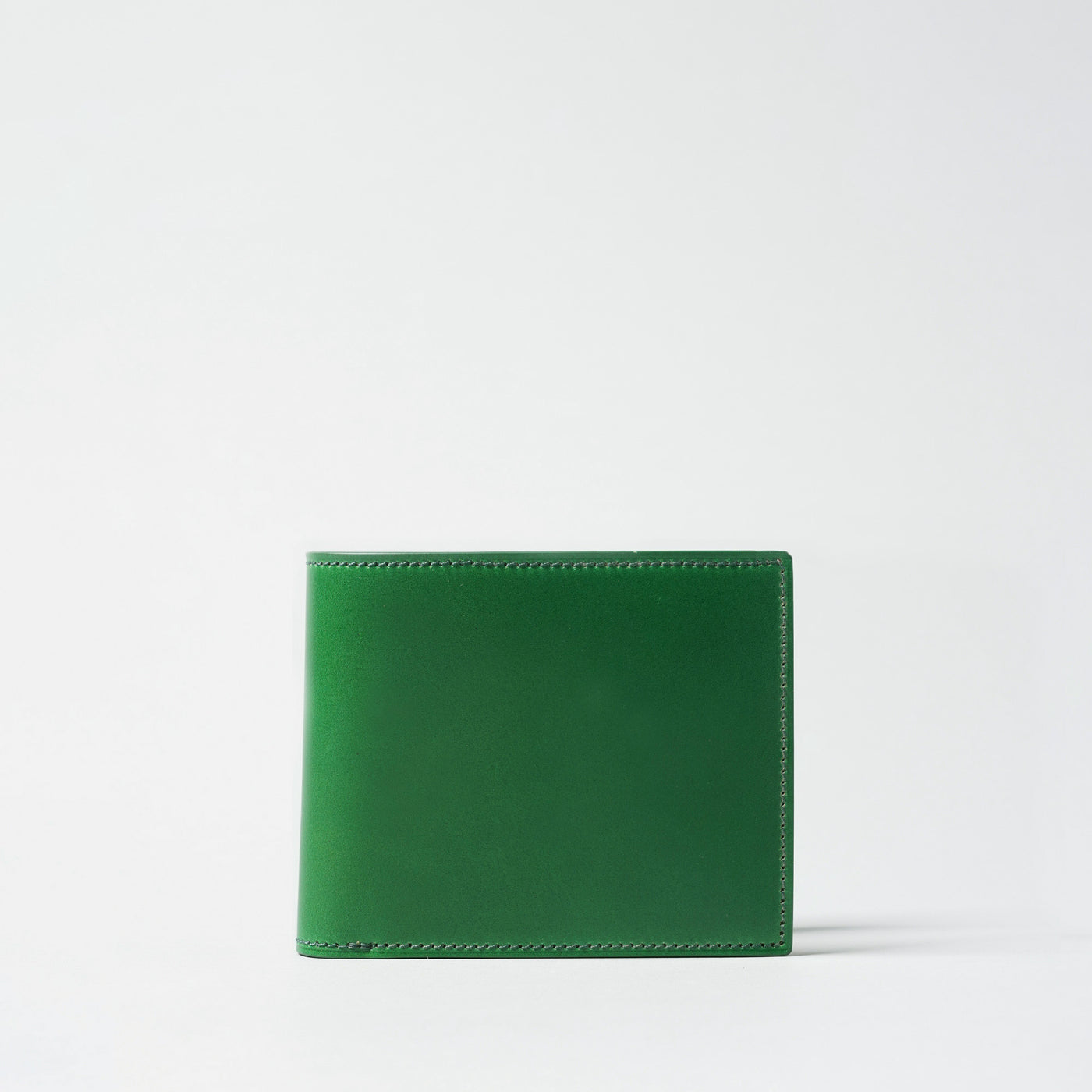 <Flathority> Water dyed oil cordovan bi-fold wallet /Green