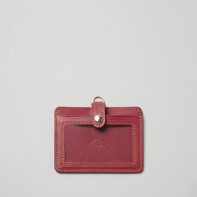 <lezali> Italian Leather ID Case (Horizontal) / Rasberry