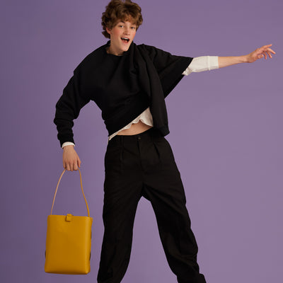 ＜FABRIK＞BOCHS/A4 MULTI TOTE/芥末黃