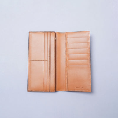 ＜クラフスト＞ブライドルレザー 長財布/Navy (ネイビー)