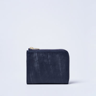 <CRAFSTO>  Bridle Leather L Zip Wallet / Navy