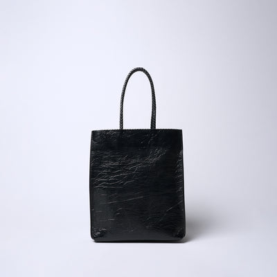 <Coquette> Leather Tote (Shiny) / Black