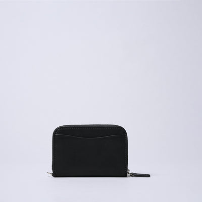 <Coquette> Round Mini Wallet (Vegetable Tanned Leather / Navy