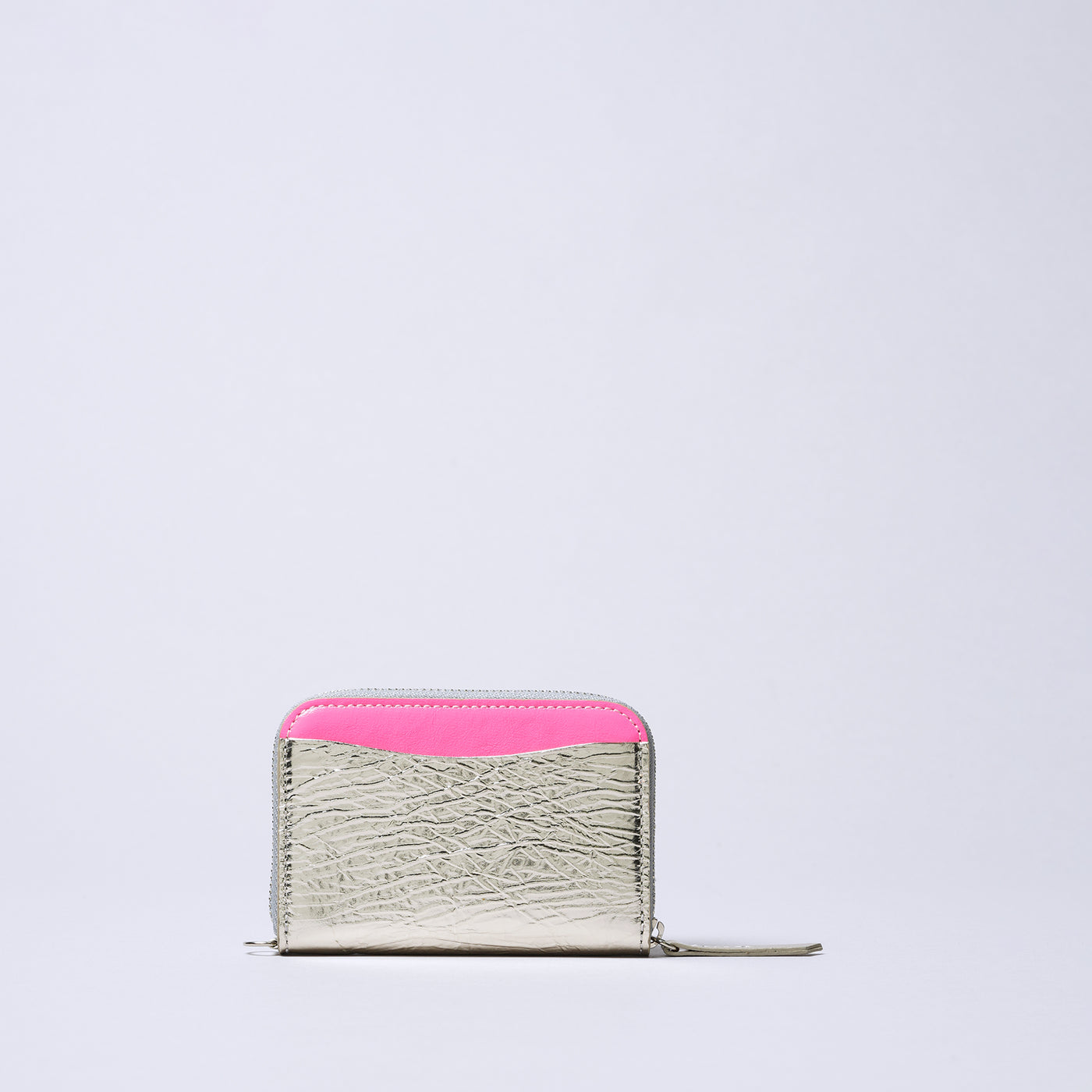 <Coquette> Round Mini Wallet (Shiny) / Gold x Pink