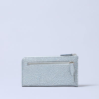 ＜コケット＞Lzip Wallet さざ波/ホワイト