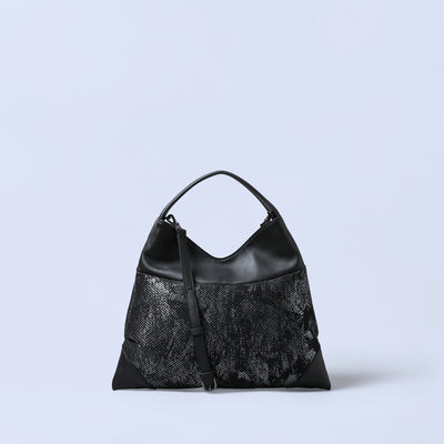 ＜エスティーヌ＞オブリークシリーズ 2WAYショルダーバッグ/グレー