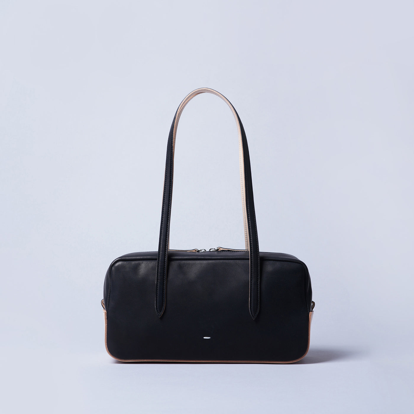 ＜ESTINE＞Logical系列 Leather East West Bag /黑色