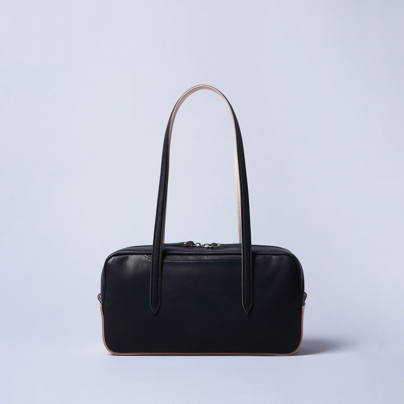 ＜ESTINE＞Logical系列 Leather East West Bag /黑色