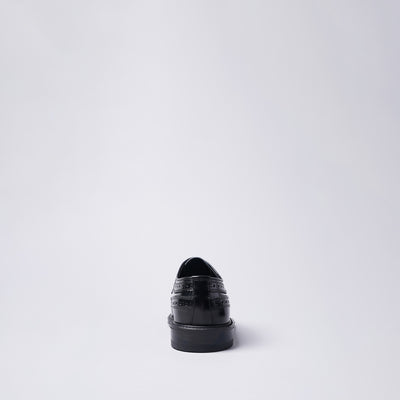 ＜KENFORD＞Wing-tip 雕花皮鞋/黑色