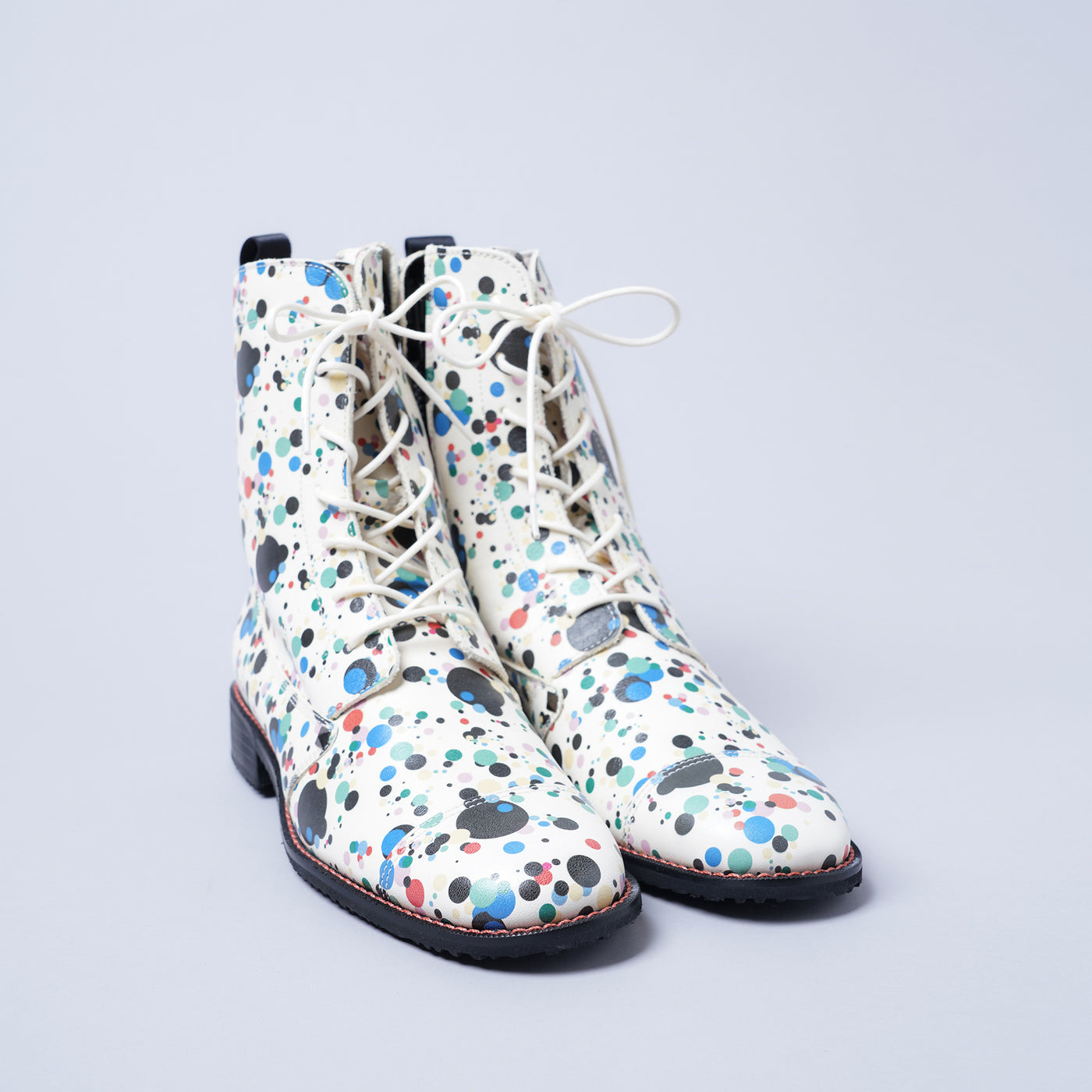 ＜クツネ＞LAST FLOWER BOOTS/リバティドット(マルチ)