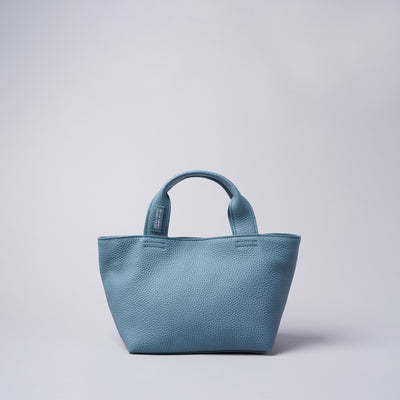 <LEZALI> Embossed Leather Mini Tote / Sky