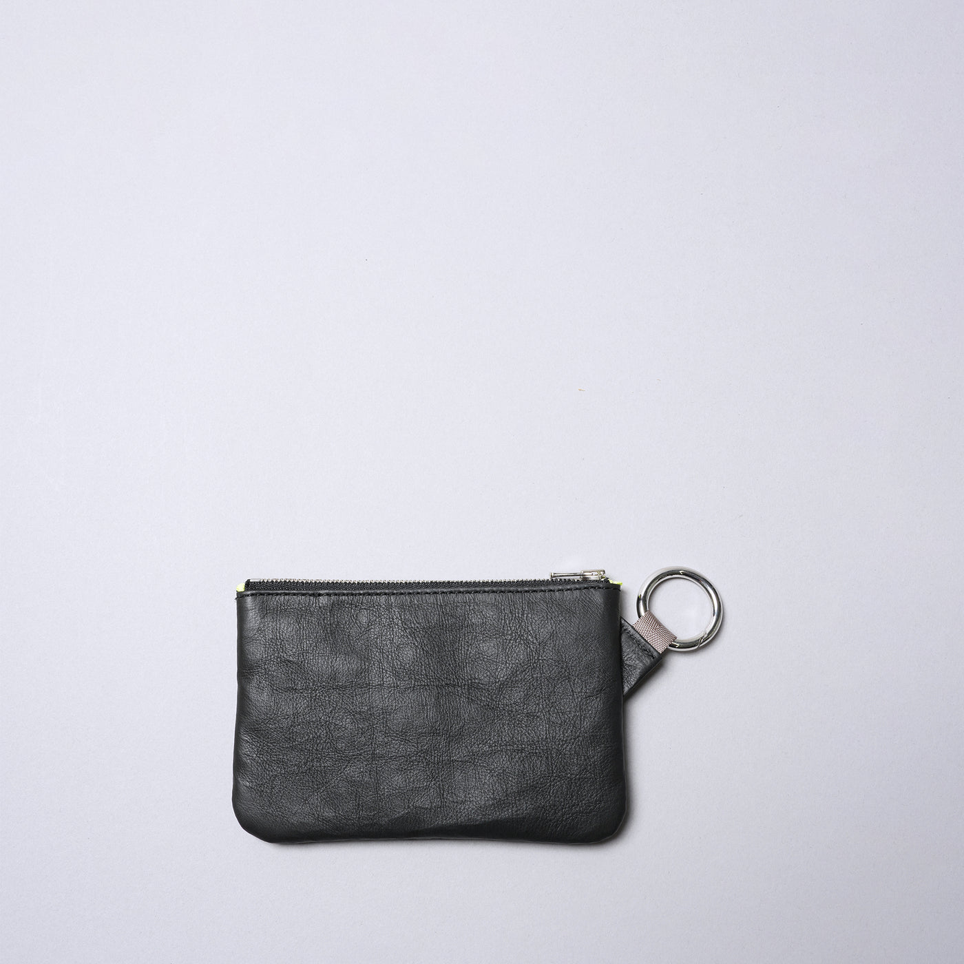 <SENTI FLATTER THE SENSES> Super Lightweight Dyneema Leather Ring Pouch M / Black