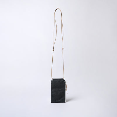 超輕量Dyneema皮革 旅行用單肩包/黑色X駱駝色