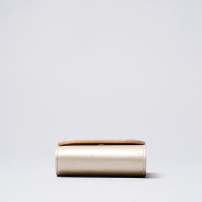 <cotocul> Foil Leather Mini Wallet / Champagne