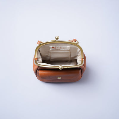 ＜キソラ＞口金タテショルダー/キャメル