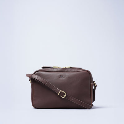 <kissora> Olive Tanned Leather Mini Shoulder / BRN