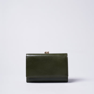 <mic> Kiss Lock Tri-fold Wallet / Camel