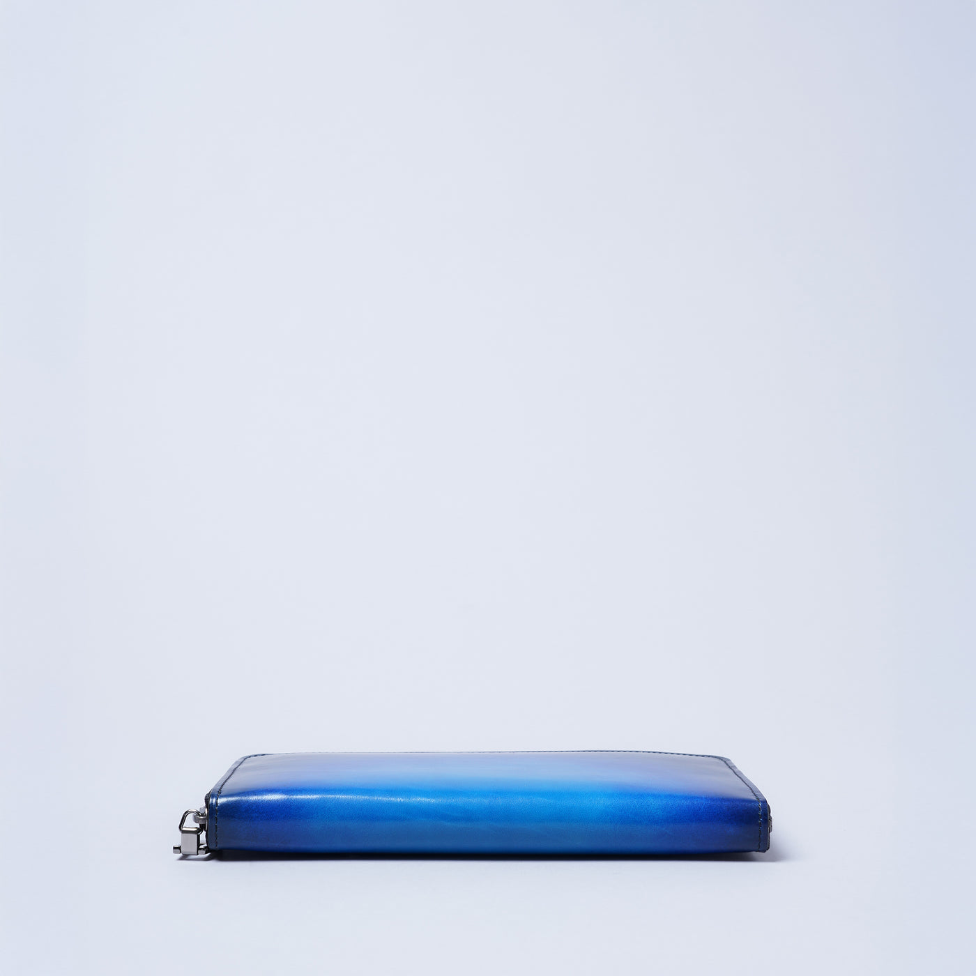 ＜yuhaku＞拉鍊長夾/藍色