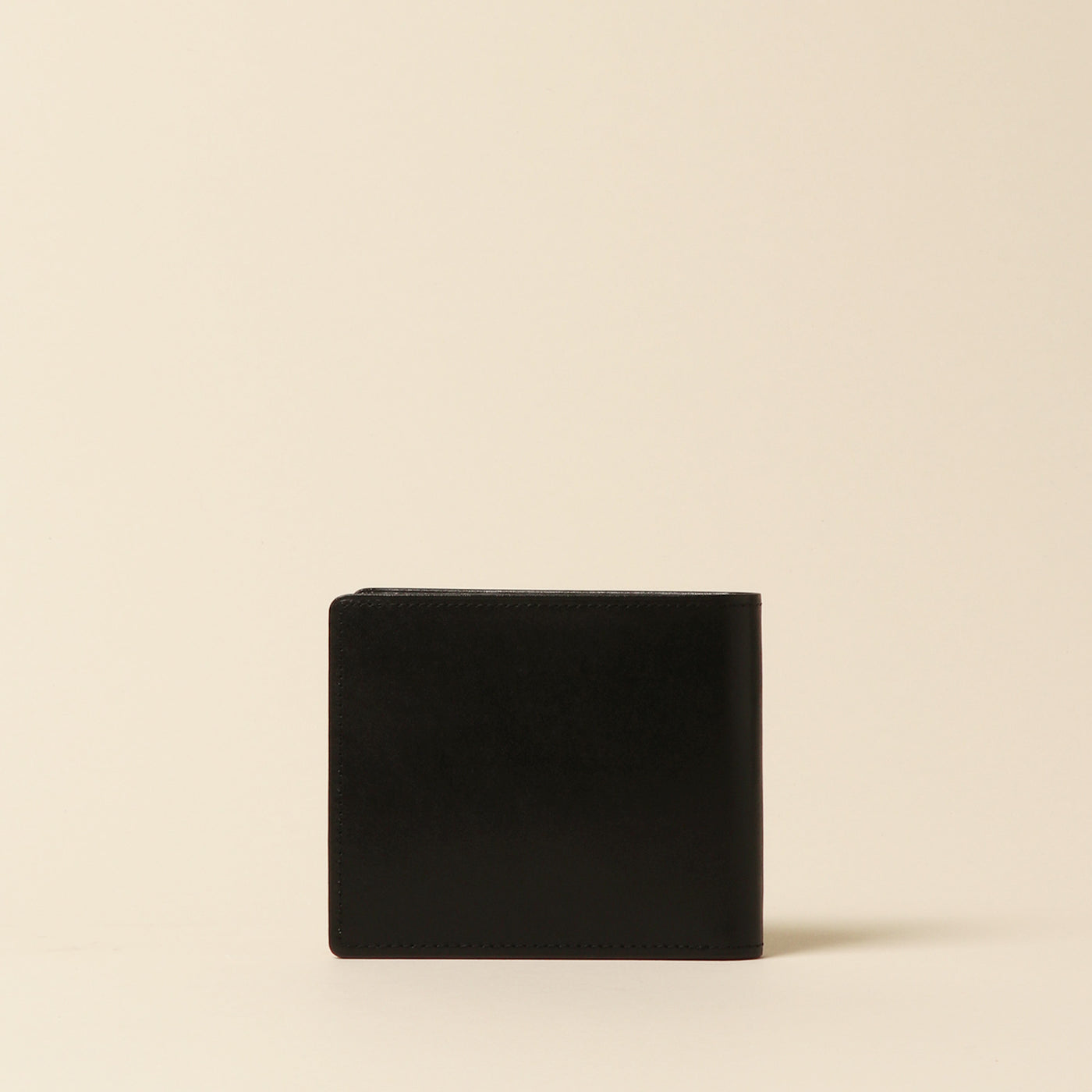 <CYPRIS> White Shirasagi leather billfold with box coin purse/black