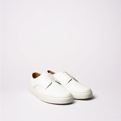 <TOSS> Bath Bath Lace-up Leather Sneaker  / White
