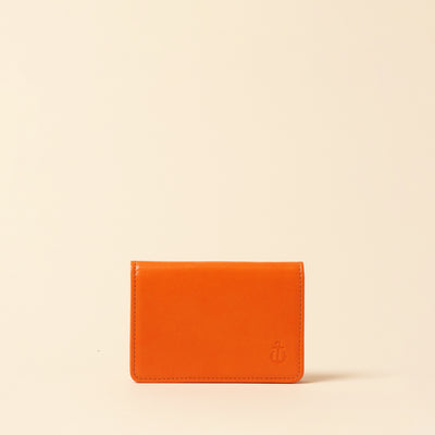 ＜Kiichi> Business card case (through gusset) / Red